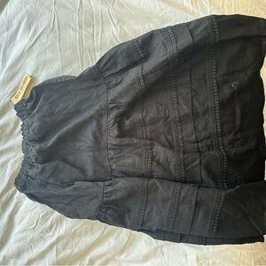 Free People Black Boho Top